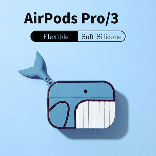 Coque Airpods Pro | Baleine bleu